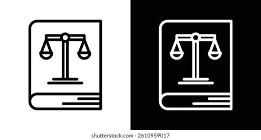 Labour and social law icon Vector isolated outline drawing.