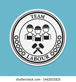 labour team icon vector illustration.