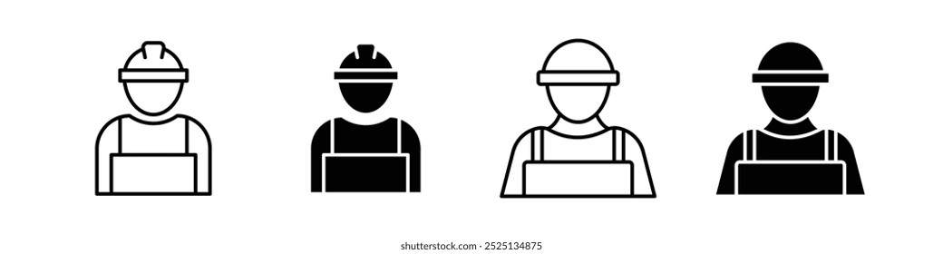 coleção de ícones de vetor de linha fina de trabalho