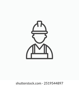 Labour thin liner icon isolated