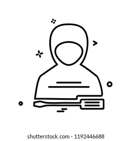 Labour tools icon design vector 