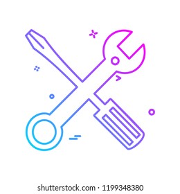 Labour tools icon design vector