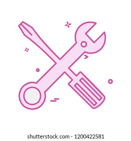Labour tools icon design vector