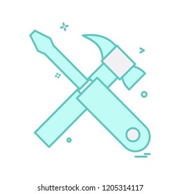 Labour tools icon design vector