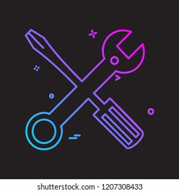 Labour tools icon design vector