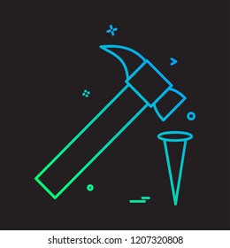 Labour tools icon design vector