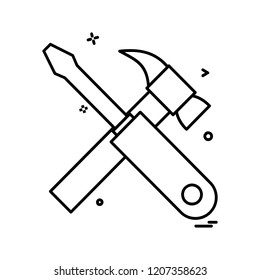 Labour tools icon design vector