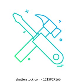 Labour tools icon design vector