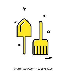 Labour tools icon design vector