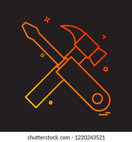 Labour tools icon design vector
