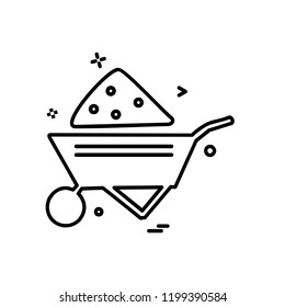 Labour trolly icon design vector