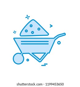 Labour trolly icon design vector