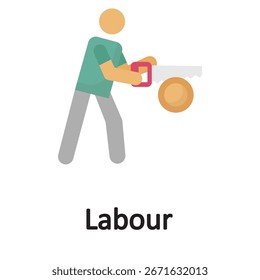 labour Vector Icon which can easily modify or edit


