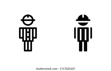 Labour, Worker Build Avatar Icon, Logo, Vector