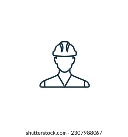 Labourer icon. Monochrome simple sign from construction instruments collection. Labourer icon for logo, templates, web design and infographics.