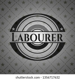 Labourer realistic dark emblem