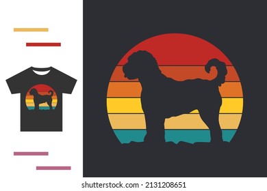 Labradoodle dog t shirt design svg