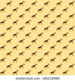 Labrador brown standing side view on light brown background repeat pattern 