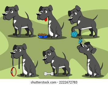 labrador courageous and calm in comics style art vector