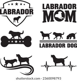 Labrador Dog Graphic Vector Set