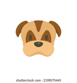 Labrador dog icon. Flat illustration of labrador dog vector icon isolated on white background