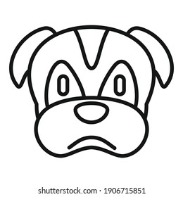 Labrador dog icon. Outline labrador dog vector icon for web design isolated on white background