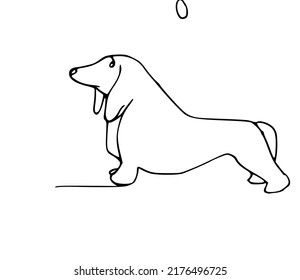 Labrador dog line art drawing