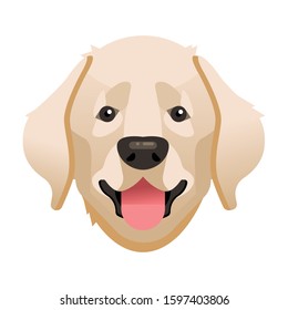 Labrador Labrador Dog Portrait Labrador Head Stock Vector (Royalty Free ...