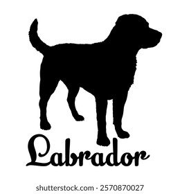 Labrador dog silhouette, dog breeds, logo, vector, silhouette,  animal, illustration, icon, sign, design, black, symbol, pet, love
