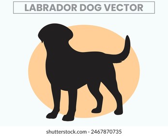 Labrador dog silhouette for Labrador dog Lover.