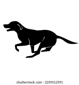Labrador dog  silhoutte. Vector image