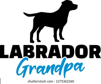 Labrador Grandpa Silhouette In Black