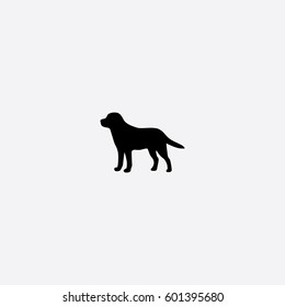Labrador icon silhouette vector illustration

