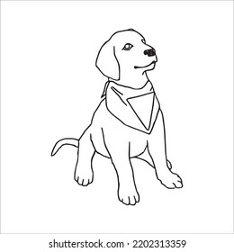 Labrador Line Art, Labrador Line Drawing, Labrador Outline Drawing,Labrador Illustrations