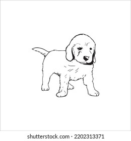 Labrador Line Art, Labrador Line Drawing, Labrador Outline Drawing,Labrador Illustrations