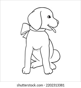 Labrador Line Art, Labrador Line Drawing, Labrador Outline Drawing,Labrador Illustrations