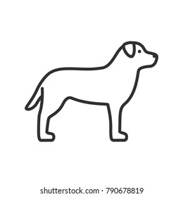 labrador. linear icon. Line with Editable stroke