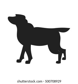 Labrador retriever black silhouette