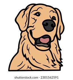 Labrador Retriever - Colored Cartoon Illustration, Vector