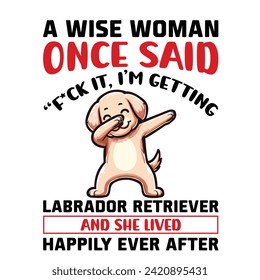 Labrador Retriever Dabbing Tanz Typografie T-Shirt Design Illustration Vektorgrafik
