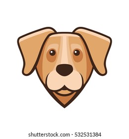 Labrador Retriever Dog Head Icon. Vector