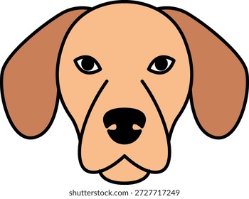 Labrador Retriever Ilustração do vetor da cabeça do cão