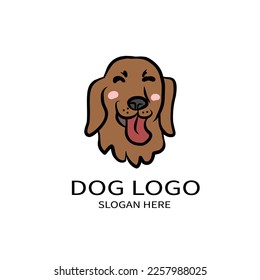 Labrador Retriever dog logo cartoon vector illustration