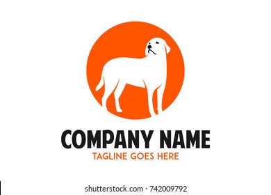 labrador retriever dog logo vector illustration