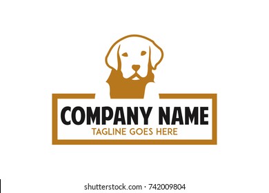 labrador retriever dog logo vector illustration