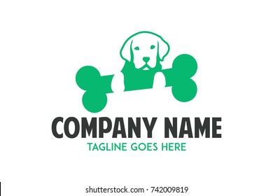 labrador retriever dog logo vector illustration