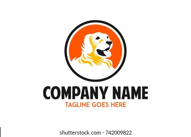 labrador retriever dog logo vector illustration