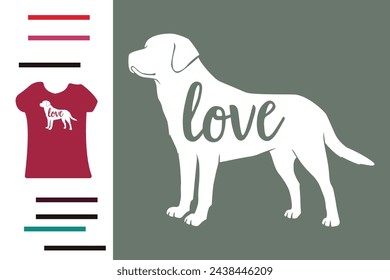 Labrador Retriever Hundeliebe T-Shirt Design