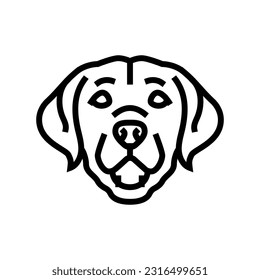 labrador retriever dog puppy pet line icon vector. labrador retriever dog puppy pet sign. isolated contour symbol black illustration