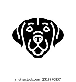 labrador retriever dog puppy pet glyph icon vector. labrador retriever dog puppy pet sign. isolated symbol illustration